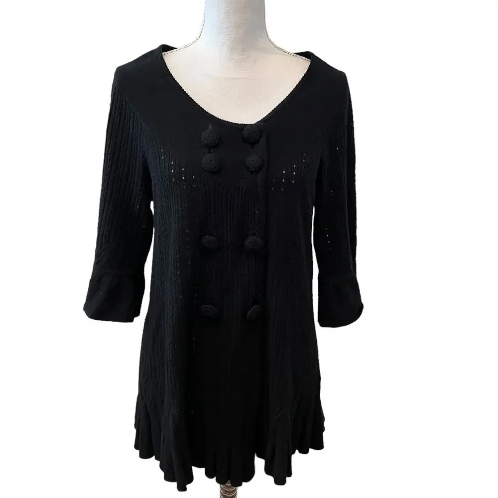 Vintage Y2K Juicy Couture Ruffled Cashmere Blend Sweater M